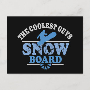 Carte Postale Coolest Guys Snowboard
