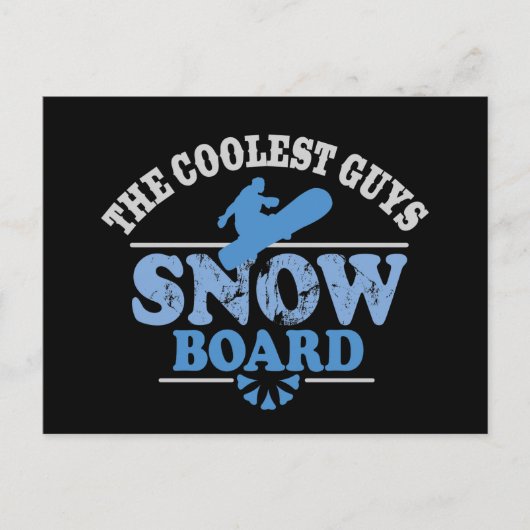 Carte Postale Coolest Guys Snowboard (Devant)