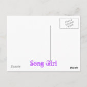 Carte Postale Coolest Rocker Song Girl (Dos)