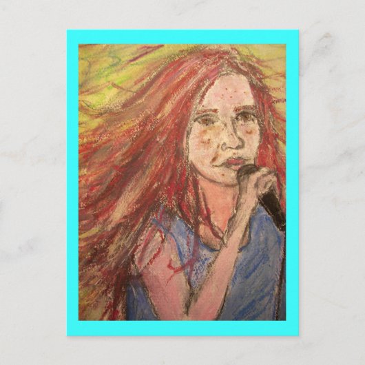 Carte Postale Coolest Rocker Song Girl (Devant)