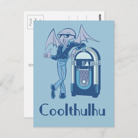 Carte Postale Coolthulhu ( Cool Cthulhu ) (Devant / Derrière)