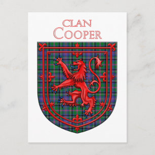 Carte Postale Cooper Tartan Scottish Plaid Lion Rampant