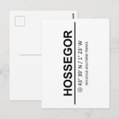 Carte Postale Coordinates Hossegor (Devant / Derrière)
