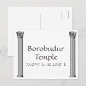 Carte Postale Coordonnées de latitude et de longitude du temple  (Devant / Derrière)