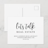 Carte Postale Coordonnées Parlons immobilier (Devant / Derrière)