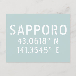 Carte Postale Coordonnées Sapporo Latitude & Longitude