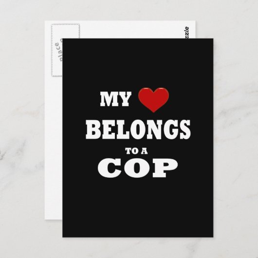 Carte Postale Cop Love (Devant / Derrière)