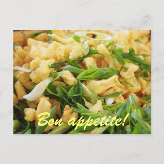 Carte Postale copeaux de riz et oignon vert (Devant)