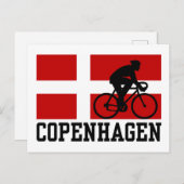 Carte Postale Copenhagen Cycling (mâle) (Devant / Derrière)