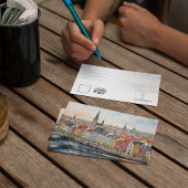 Carte Postale Copenhagen Danemark Watercolor