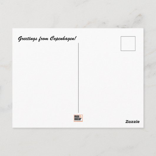 Carte postale Copenhague (Dos)