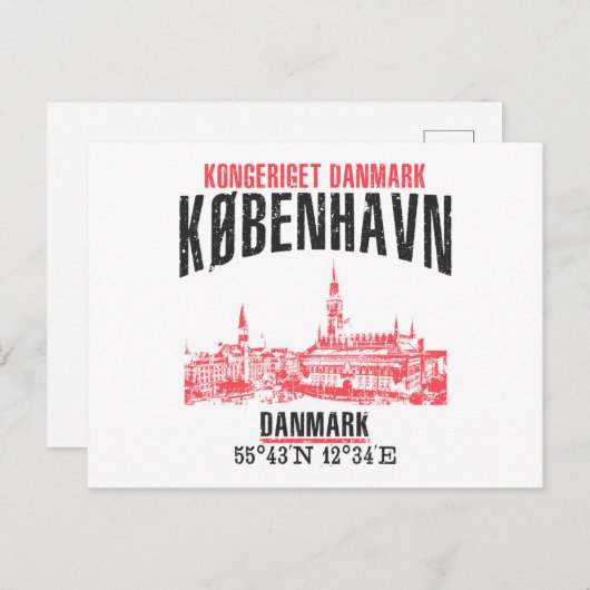 Carte Postale Copenhague (Devant / Derrière)