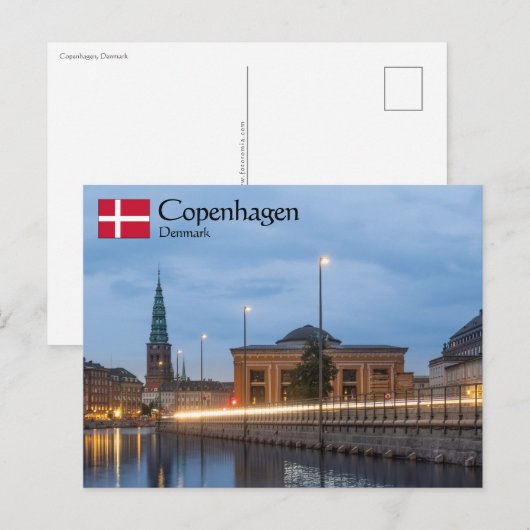 Carte Postale Copenhague Danemark (Devant / Derrière)