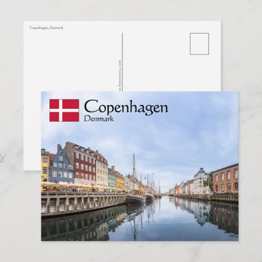 Carte Postale Copenhague Danemark (Devant / Derrière)