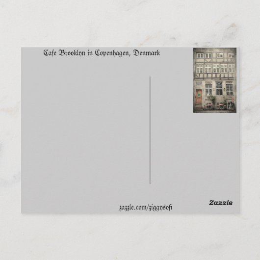 Carte Postale Copenhague, Danemark (Dos)