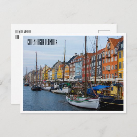 Carte postale - Copenhague Danemark (Devant / Derrière)