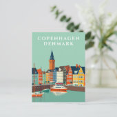 Carte Postale Copenhague Danemark Canal View Europe (Debout devant)