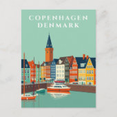 Carte Postale Copenhague Danemark Canal View Europe (Devant)
