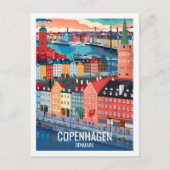 Carte Postale Copenhague Danemark célèbre Travel Place (Devant)