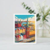 Carte Postale Copenhague Danemark célèbre Travel Place (Debout devant)