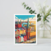 Carte Postale Copenhague Danemark célèbre Travel Place (Debout devant)