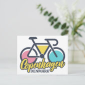 Carte Postale Copenhague Danemark Cyclisme (Debout devant)