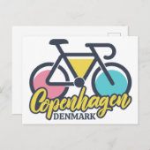 Carte Postale Copenhague Danemark Cyclisme (Devant / Derrière)