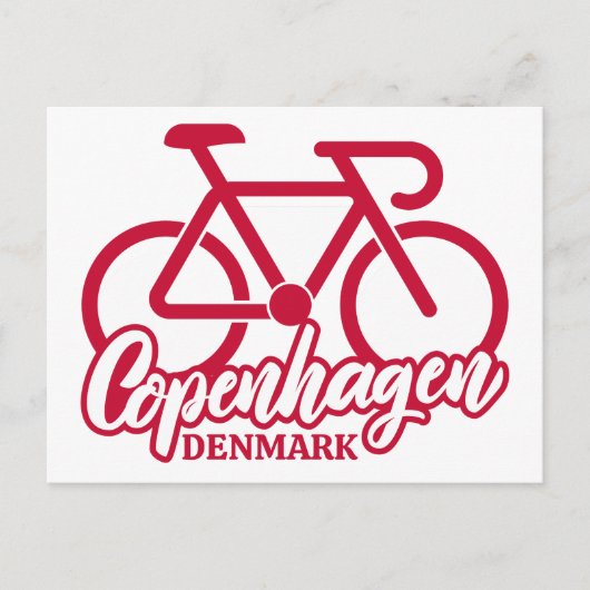 Carte Postale Copenhague Danemark Cyclisme (Devant)