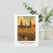 Carte Postale Copenhague Danemark Retro Travel (Debout devant)