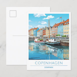 Carte Postale Copenhague Danemark Vintage voyage