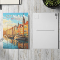 Copenhague Danemark Voyage Art Vintage