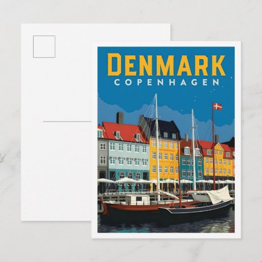 Carte Postale Copenhague Danemark Voyage Rétro (Devant / Derrière)
