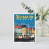 Carte Postale Copenhague Danemark Voyage Rétro (Debout devant)