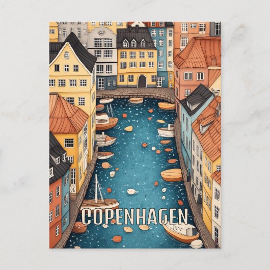 Carte Postale Copenhague Danemark Voyages (Devant)