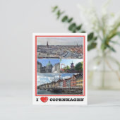 Carte Postale Copenhague - I Love - (Debout devant)