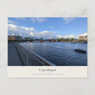 Carte Postale Copenhague Knippelsbro et front de mer bleu