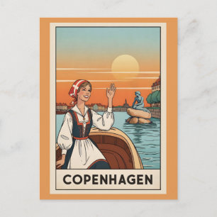 Carte Postale Copenhague vintage Danemark voyage Europe