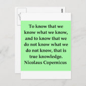 Carte Postale copernic (Devant / Derrière)