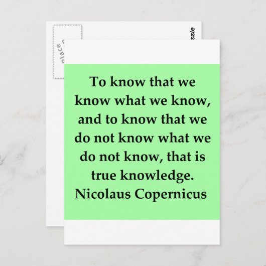 Carte Postale copernic (Devant / Derrière)