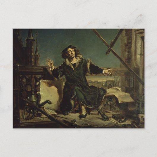 Carte Postale Copernic dans la tour à Frombork (Devant)