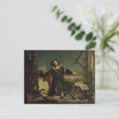 Carte Postale Copernic dans la tour à Frombork (Debout devant)