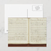 Carte Postale Copie autographique de "La Flûte magique" (Devant / Derrière)