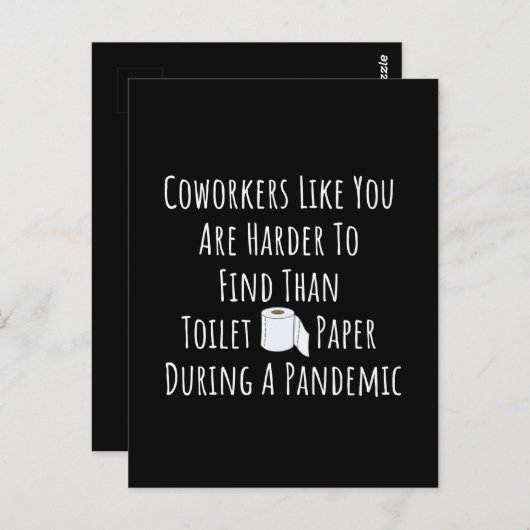 Carte Postale Copie de collègues comme vous êtes plus difficile  (Devant / Derrière)