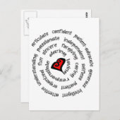 Carte Postale copie de l'infirmière cardiaque (Devant / Derrière)