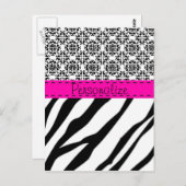 Carte Postale Copie de zèbre (Devant / Derrière)