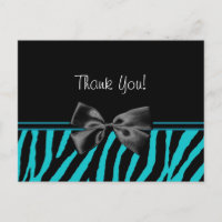 Copie turquoise à la mode de zèbre de Merci avec