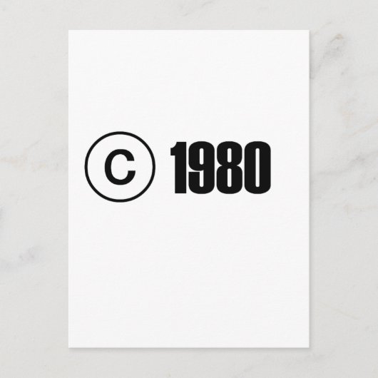 Carte Postale Copyright 1980 (Devant)