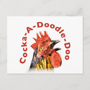 Carte Postale Coq-A-Doodle-Doo