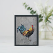 Carte Postale Coq Bantam coloré (Debout devant)