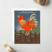 Carte postale Coq Café par 10 (Devant/Arrière en situation)